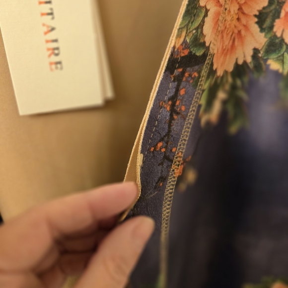 Solitaire Floral Women's Jacket - Blue and Orange - Picture 5 of 5